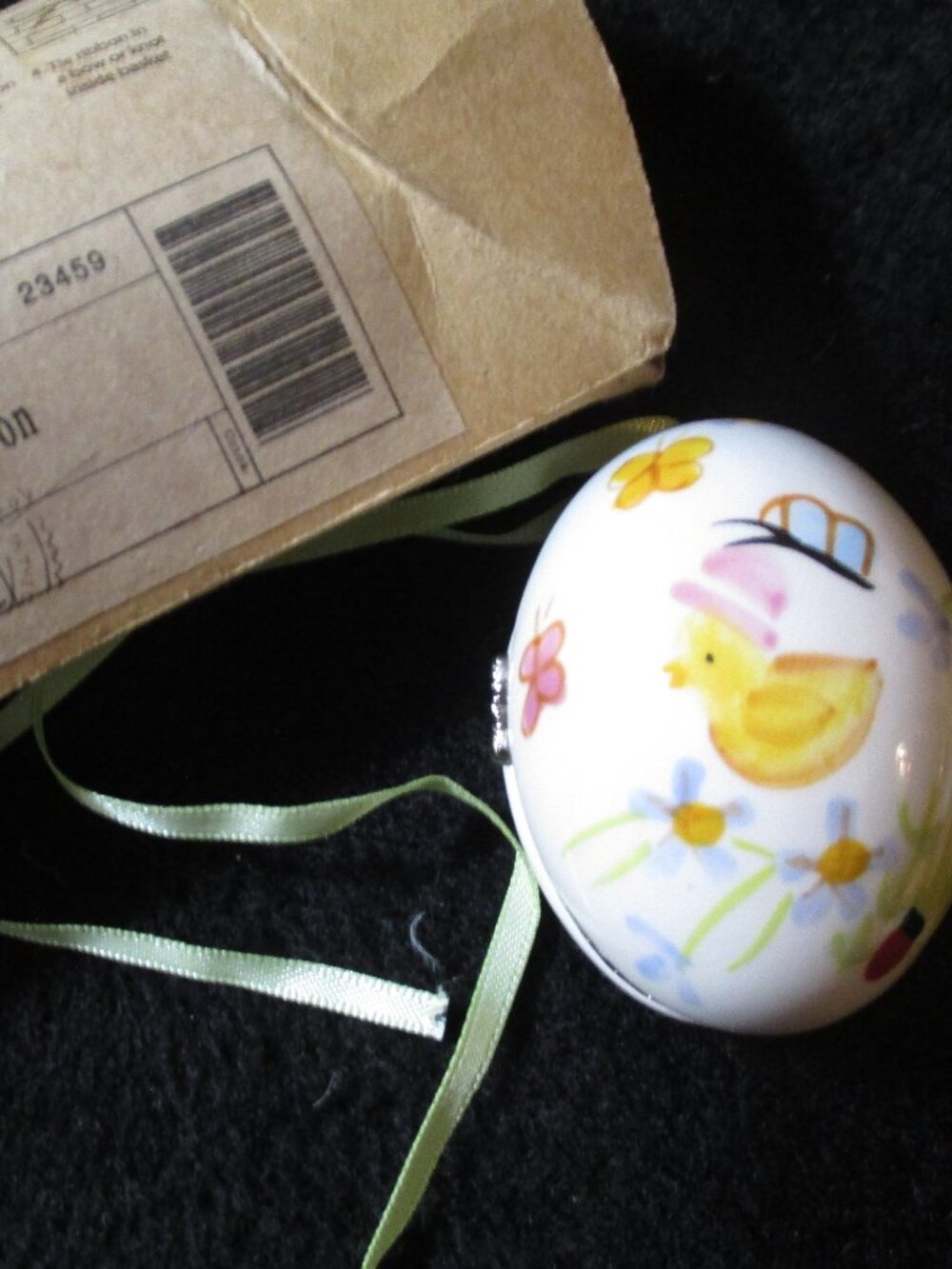 Vintage Longaberger 2007 Easter Hinged Box Tie-On